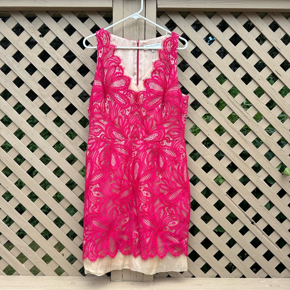 NWT Trina Turk lace illusion dress